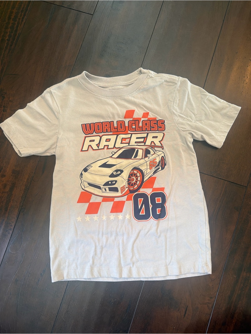 World Class Racer '08 Graphic Tee for Kids - White